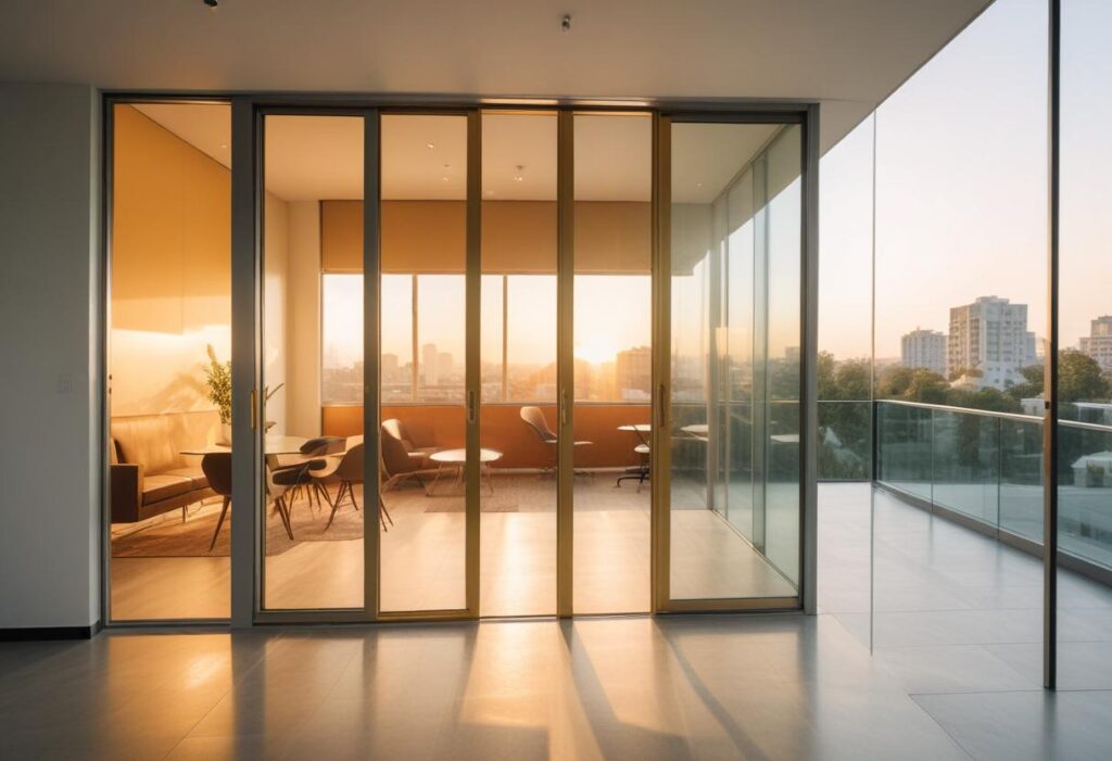 Space-saving aluminium sliding windows and doors, ideal for seamless indoor-outdoor transitions.